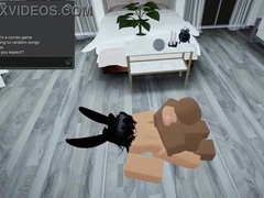Insatiable femboy getting used like a toy on Roblox Condo