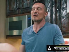 Mischievous Siren Santiago Seduces Lonely Stepdad Derek Kage For A Good Breeding