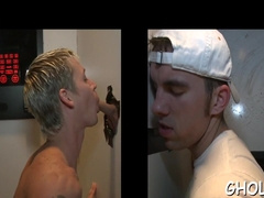 Penetrating queer gullet thru a fuckhole