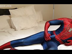 Hung Horny Spiderman Shoots Massive Web