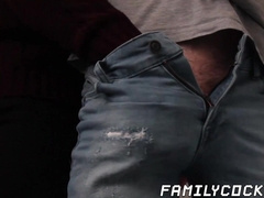 Jock daddy slamming stepsons tight raw hole