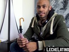 LecheLatinos.com - Muscular young Latino barebacked and fed cum for money in POV