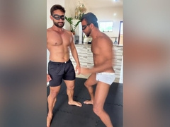 Tall Alpha Smashes Core: Intense Deep Gut Punching & Height Difference (extended)