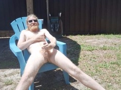 Chair fuck, shoeless, solo ass play