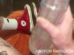 Pee Have Fun with Chat Sneakers and Fleshlight