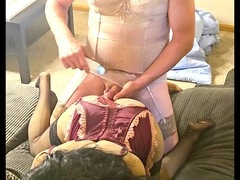 Cumming in panties, lingerie fucked, big cock cumming