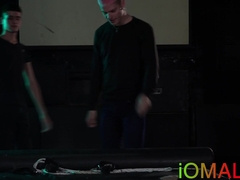 Twink released from bondage to bareback for facial