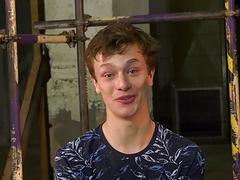 Sub twink Alex Faux tied up and sucked off by Sebastian Kane