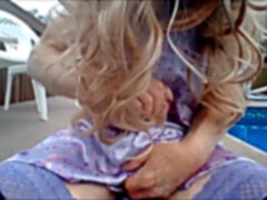 Another marvelous jizz by the pool