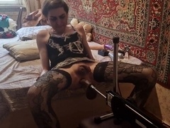 Sasha Earth Crossdresser homemade amateur rectal Plumb Machine