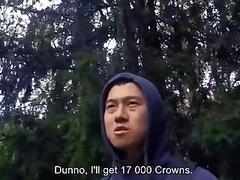 Czech & Asian Guy Public Sex