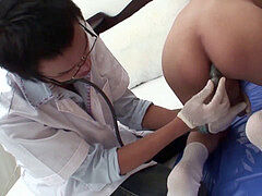 Twink chinese barebacked by his naughty physician