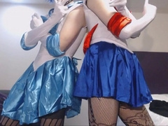 Crossdressing Sailor Scouts Blowjob and Handjob8888