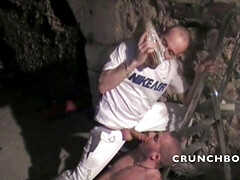 Sex tape with straight curious and sneakers sniffing