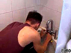 bony european twinks make a bareback teach in the shower