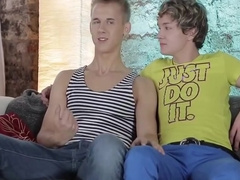 Two Wild Blond Fellows Flip-fuck Bare