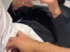 GAY-FOR-PAY FOOTBALL PLAYER WITH A THICK KNOB PUT IT IN PRIVATELY UNTIL HE JISM. - FREE-FOR-ALL
