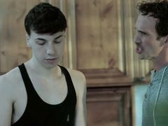 College twink rimming a dilf