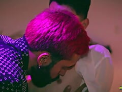 Big Dick Camilo Brown Fucking Cute Twink Juan Ferrer Bareback At The Bar Covering His Face In Cum