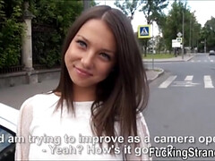 Slutty hitchhiker teen Foxy public fuck