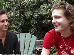 Fray boy is covered in cum after nasty bareback gangbang