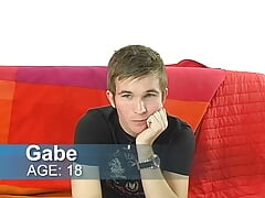 Handsome Gabe Crawford does an interview and masturbates