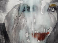 Myriam covered with cum