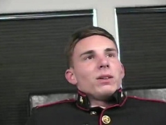 Handsome Marines Pierce Blowjob With Old Man