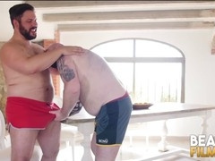 Adam Jones goes bareback on Justin West's tight rear end in BEARFILMS scene