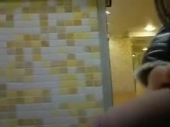 Jerking public toilet