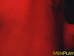 Muscular Tony D Angelo let his cock sucked in the glory hole by Rocky Vallarta