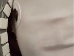 Watch how this amateur goes wild with a big-dicked guy in a homemade Rainbow Gloryhole Action