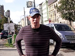 Amateur Czech dude jerks off in the stairwell