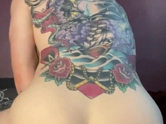 James Dwizak Inked Stud Railing Realistic Fake Penis