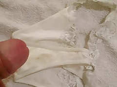 cum in nice dirty thong of wife