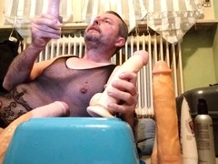 Basically alberna explores with a dildo in solo play