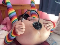 Petite prince Raine stretched by blow-up fuck toy [Full Video]