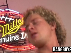 Horny twink blows his best bud and gets bareback fucked