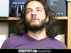 YoungPerps - Handsome guard fucks lucky long-haired dude