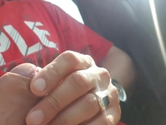 jerking of in my car accidently cover the seat in cum