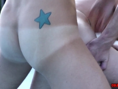 2 Strung Up Folks Take Turns Shagging Each Other WET Outside by the Swimming Pool