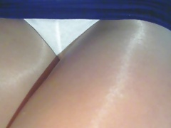 crossdresser pantyhose legs blue mini 019