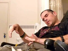Bathroom, penis masturbation, jacking