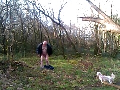 Undressing in the wood