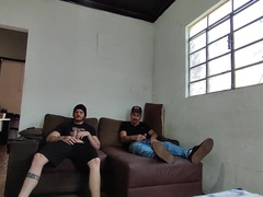 behind-the-sequences of the recording with Carlos Urach, Andressa Urach's dad