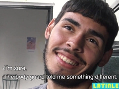 Latino dudes take turns getting bareback drilled by a group of guys in this homemade video