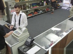 Bearded pawnee fucked by broker in pawnshop