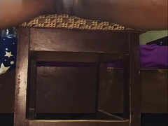Jizz adore my monster BIG BLACK COCK and gargle on my saggy ballsack