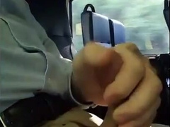 Public Bus Fap: Close-up Jizm Shot