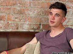 Hairy twink shows off his tight ass and masturbates solo